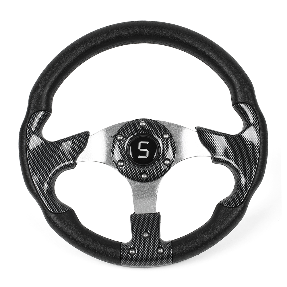Golf cart steering wheel carbon look
